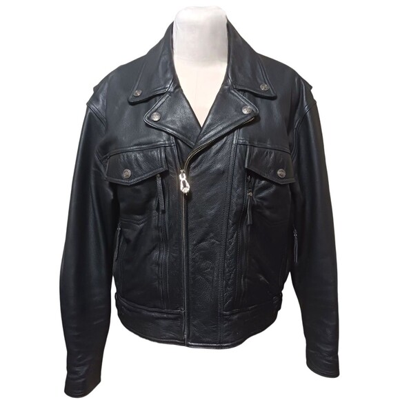 Harley-Davidson Other - Harley Davidson Motorcycle Biker Black Leather Jacket Mens Large American Legend